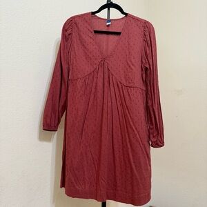 Old Navy Long Sleeve Rust Dress